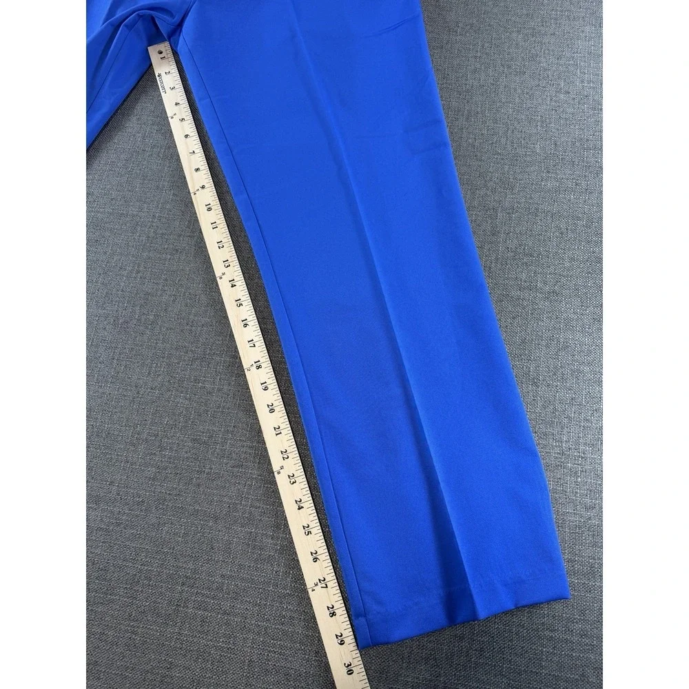 Adidas Golf Pants Men's 36x30 Blue Performance Stretch Flat Front Chino
